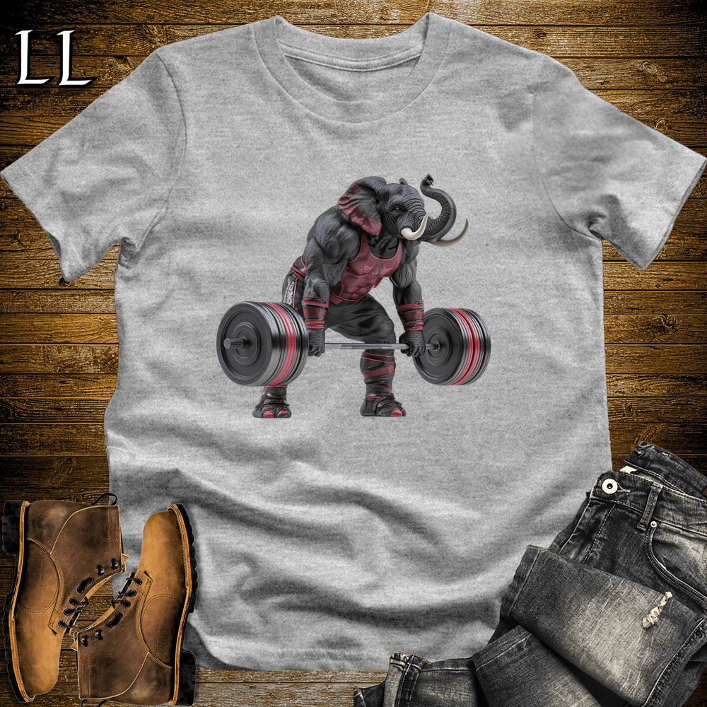 Deadlift Red Elephant Sport Grey | Elephant Gym Shirt