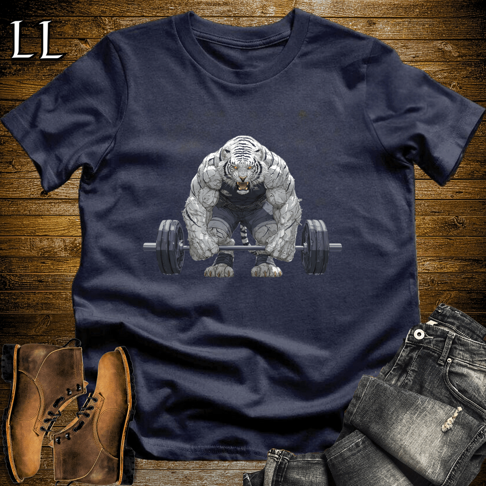 Gym Beast Deadlift Siberian Tiger Navy | Lifting Tee