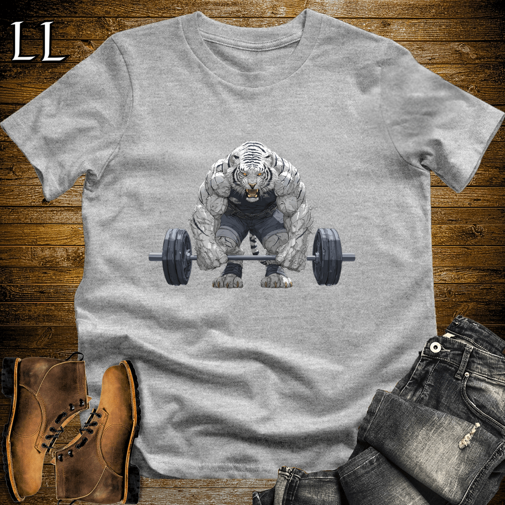 Gym Beast Deadlift Siberian Tiger Sport Grey | Lifting Tee