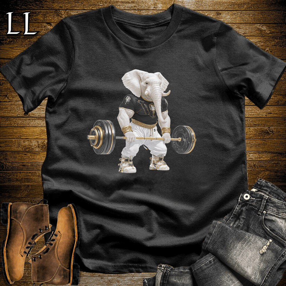 Gym Beast Deadlift White Elephant Black | Deadlift White Elephant Gym Beast Tee