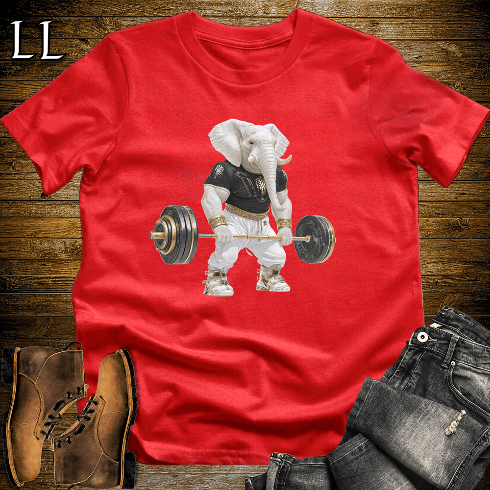 Gym Beast Deadlift White Elephant Red | Deadlift White Elephant Gym Beast Tee