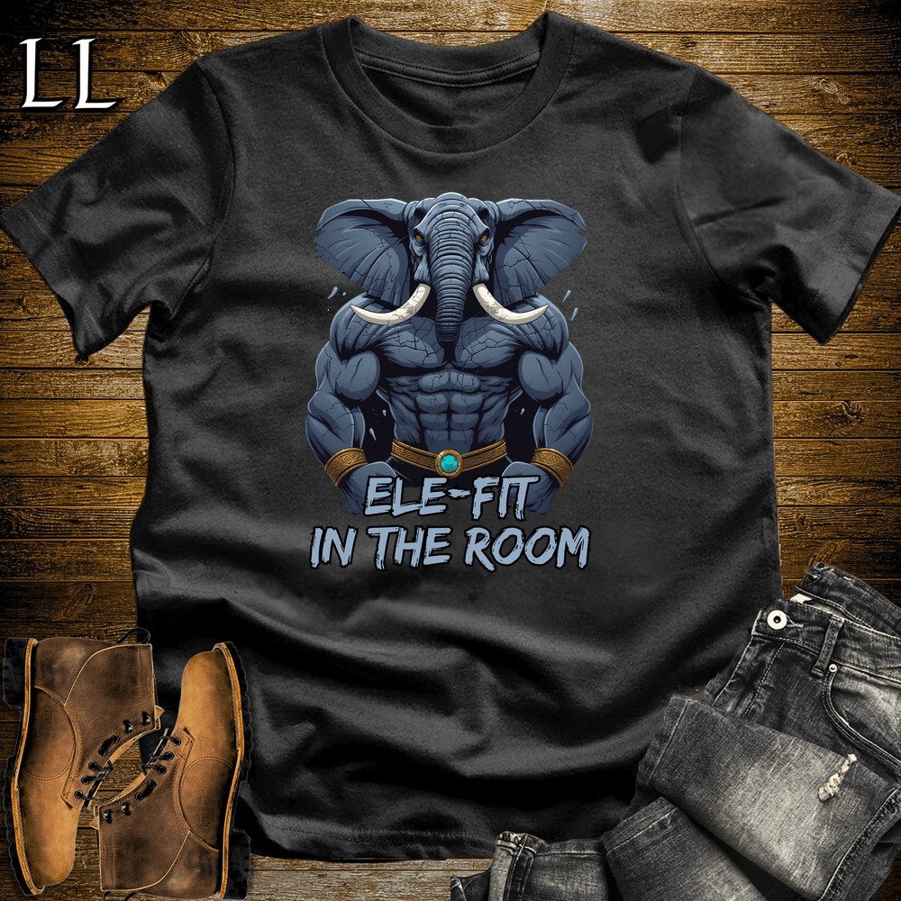 Gym Beast Elefit In The Room Black | Elefit In The Room Gym Beast Pun Tee