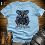 Gym Beast Elefit In The Room Light Blue | Elefit In The Room Gym Beast Pun Tee