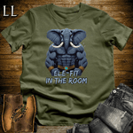Gym Beast Elefit In The Room Military Green | Elefit In The Room Gym Beast Pun Tee