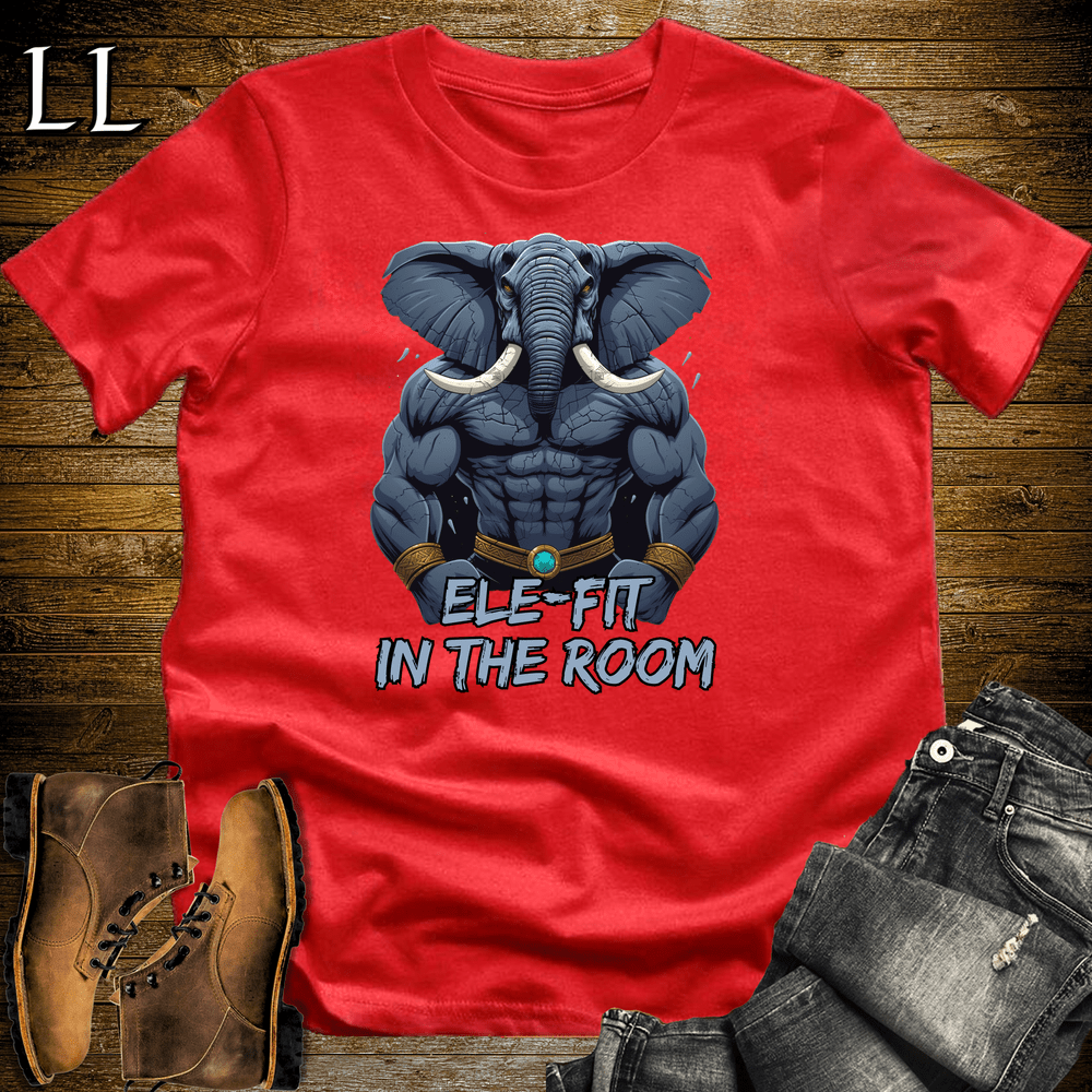 Gym Beast Elefit In The Room Red | Elefit In The Room Gym Beast Pun Tee