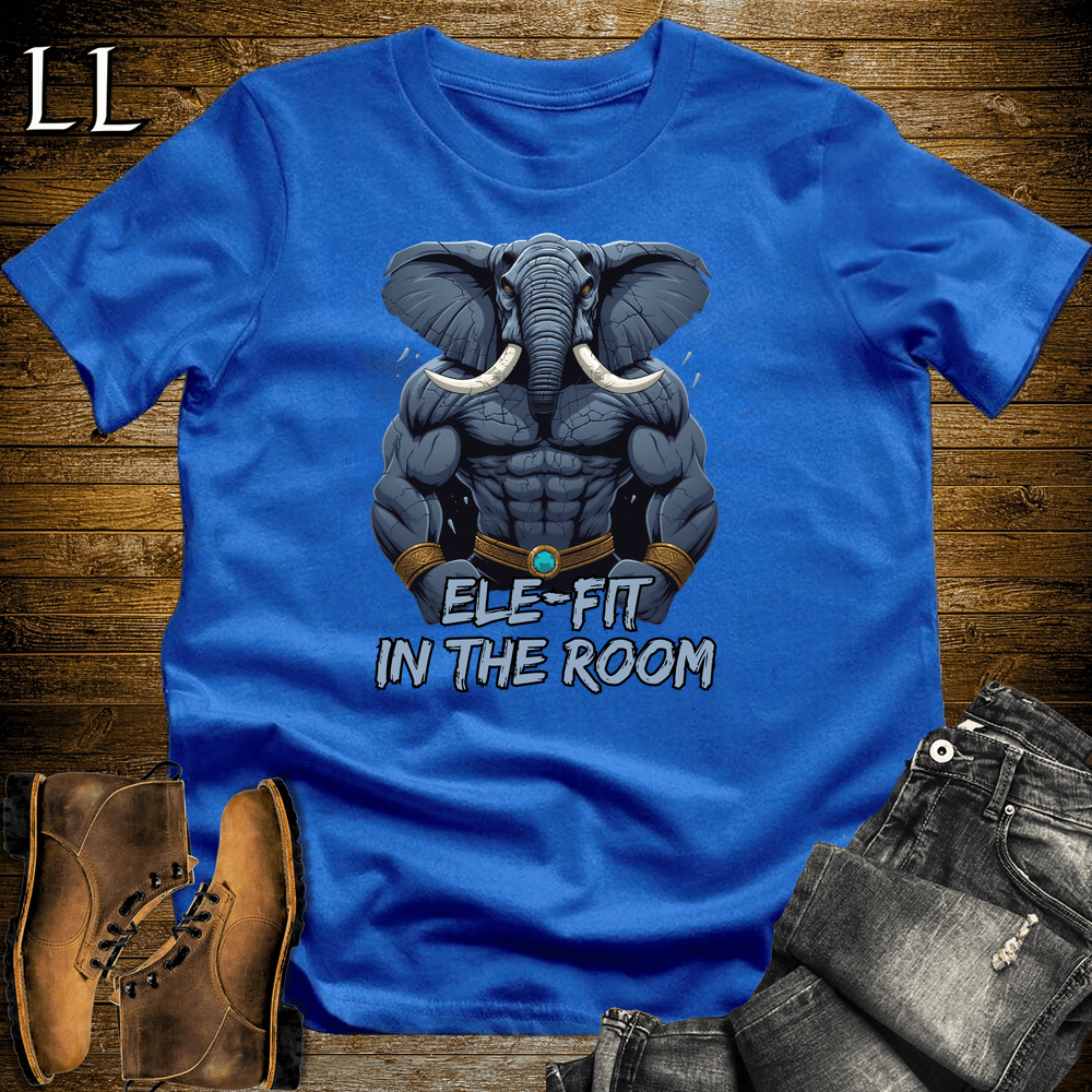 Gym Beast Elefit In The Room Royal Blue | Elefit In The Room Gym Beast Pun Tee