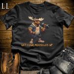 Gym Beast Get Your Mooscles Up Black | Get Your Mooscles Up Gym Beast Tee