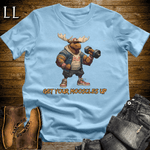 Gym Beast Get Your Mooscles Up Light Blue | Get Your Mooscles Up Gym Beast Tee