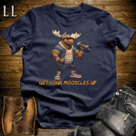 Gym Beast Get Your Mooscles Up Navy | Get Your Mooscles Up Gym Beast Tee