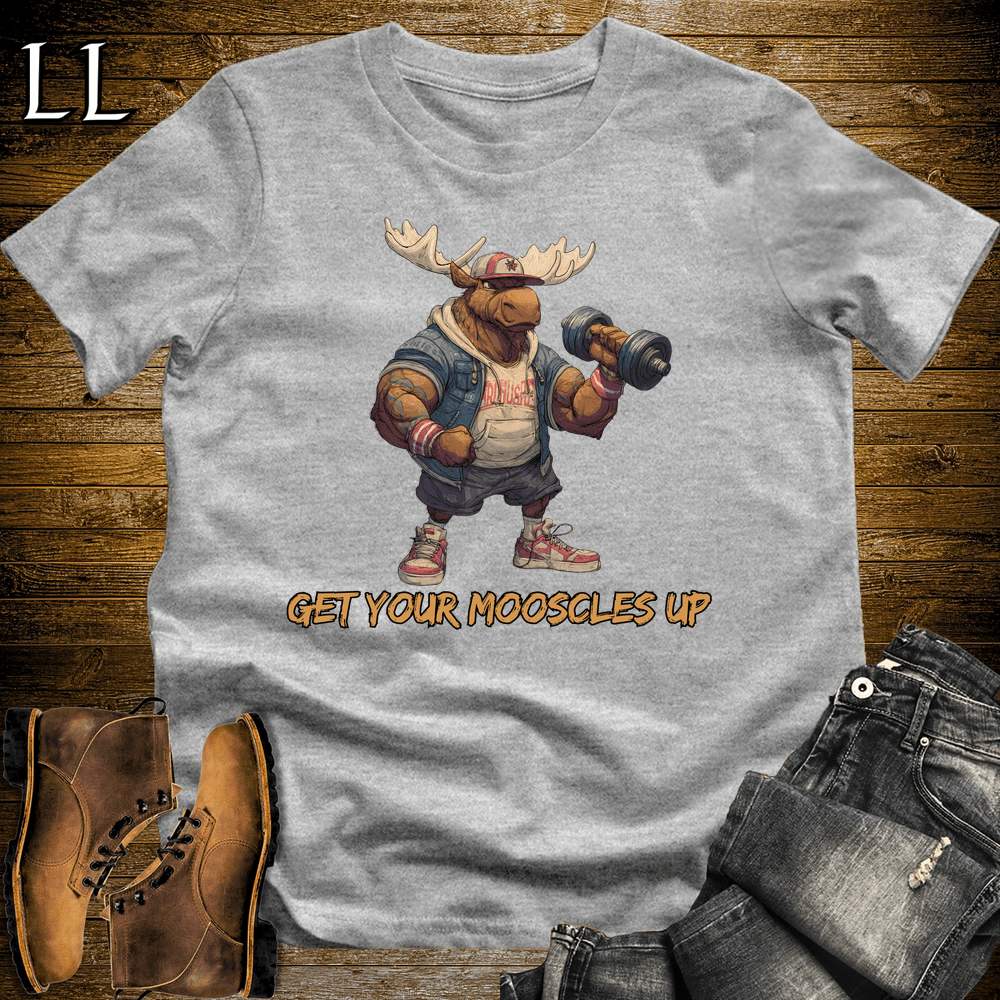 Gym Beast Get Your Mooscles Up Sport Grey | Get Your Mooscles Up Gym Beast Tee