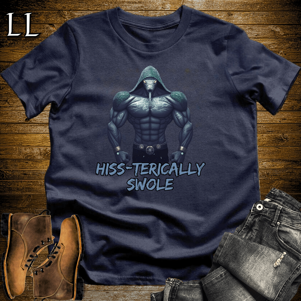 Gym Beast Hissterically Swole Navy | Hissterically Swole Gym Beast Quote Tee
