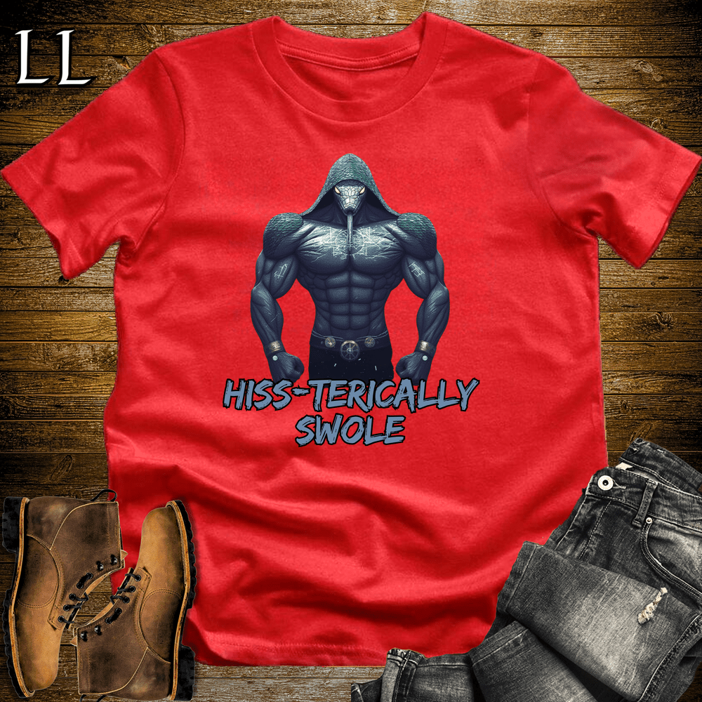 Gym Beast Hissterically Swole Red | Hissterically Swole Gym Beast Quote Tee