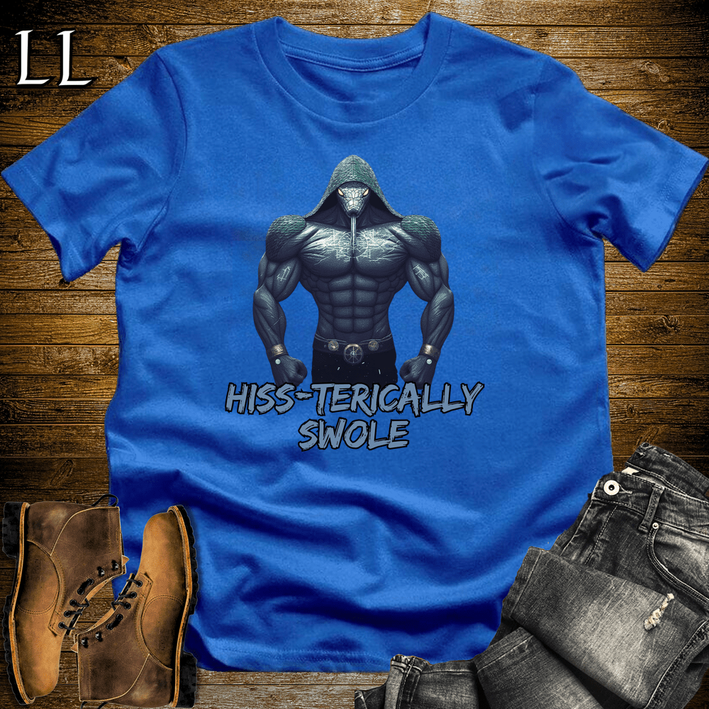 Gym Beast Hissterically Swole Royal Blue | Hissterically Swole Gym Beast Quote Tee