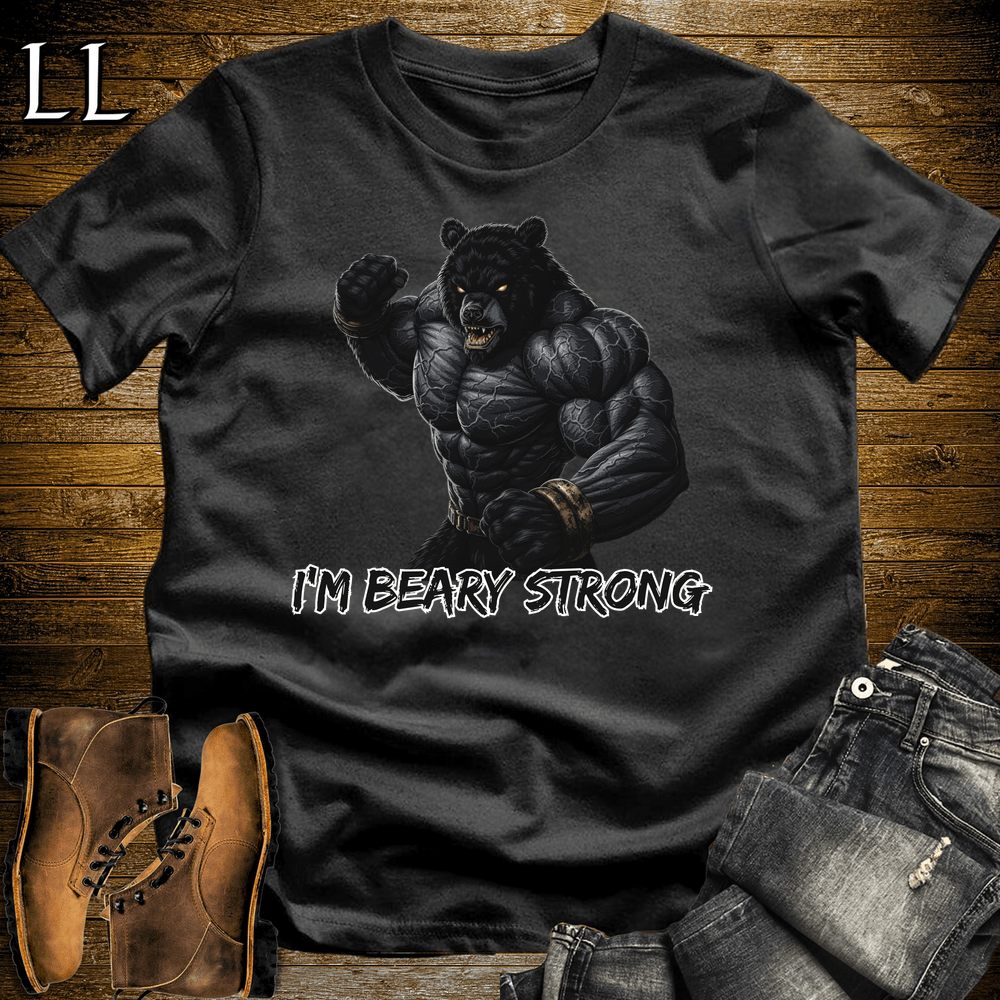 Gym Beast Im Beary Strong Black | Im Beary Strong Gym Beast Animal Tee