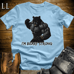 Gym Beast Im Beary Strong Light Blue | Im Beary Strong Gym Beast Animal Tee
