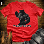 Gym Beast Im Beary Strong Red | Im Beary Strong Gym Beast Animal Tee
