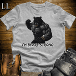 Gym Beast Im Beary Strong Sport Grey | Im Beary Strong Gym Beast Animal Tee