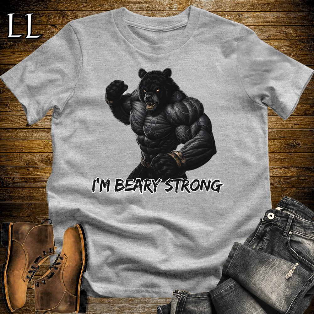 Gym Beast Im Beary Strong Sport Grey | Im Beary Strong Gym Beast Animal Tee