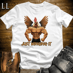 Gym Beast Just Winging It White | Funny Gym Quote Tee