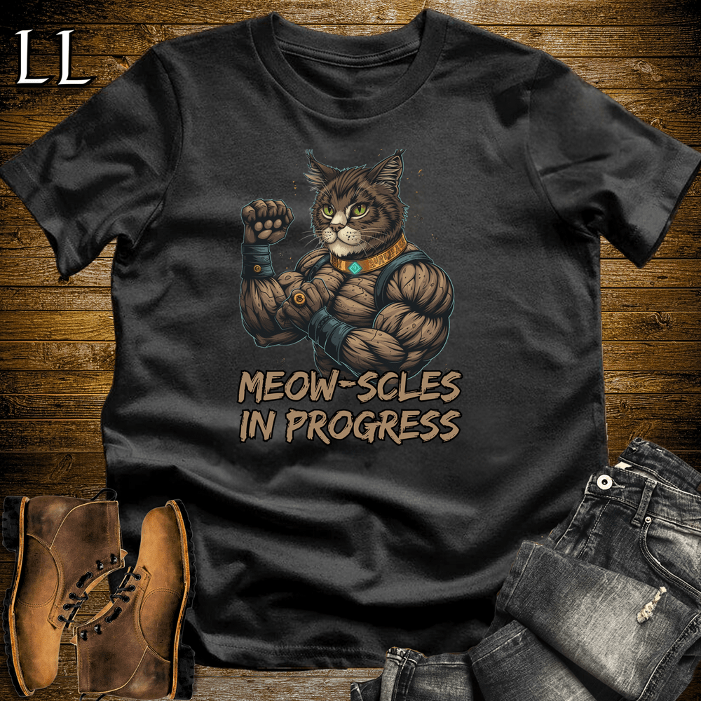 Gym Beast Meowscles In Progress - Black - LegacyLayers