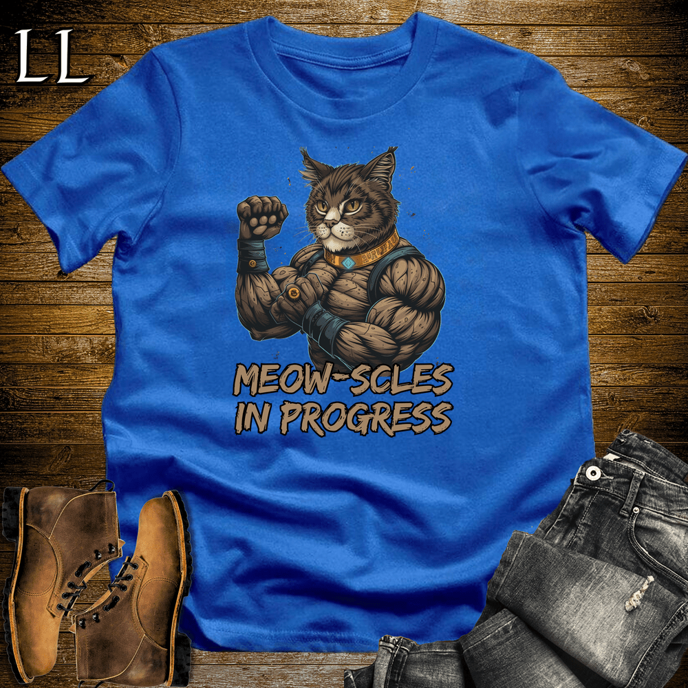 Gym Beast Meowscles In Progress - Royal - LegacyLayers