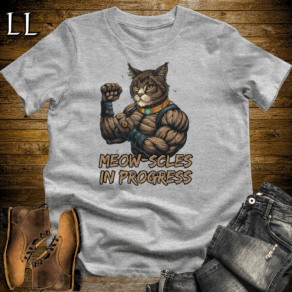 Gym Beast Meowscles In Progress - Sport Grey - LegacyLayers