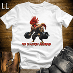 Gym Beast No Cluckin Around White | Funny Attitude Tee