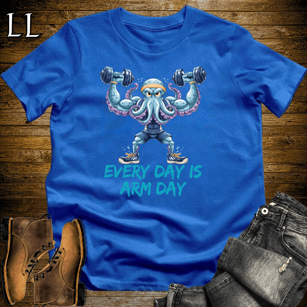Gym Beast Octopus Every Day Is Arm Day - Royal - LegacyLayers