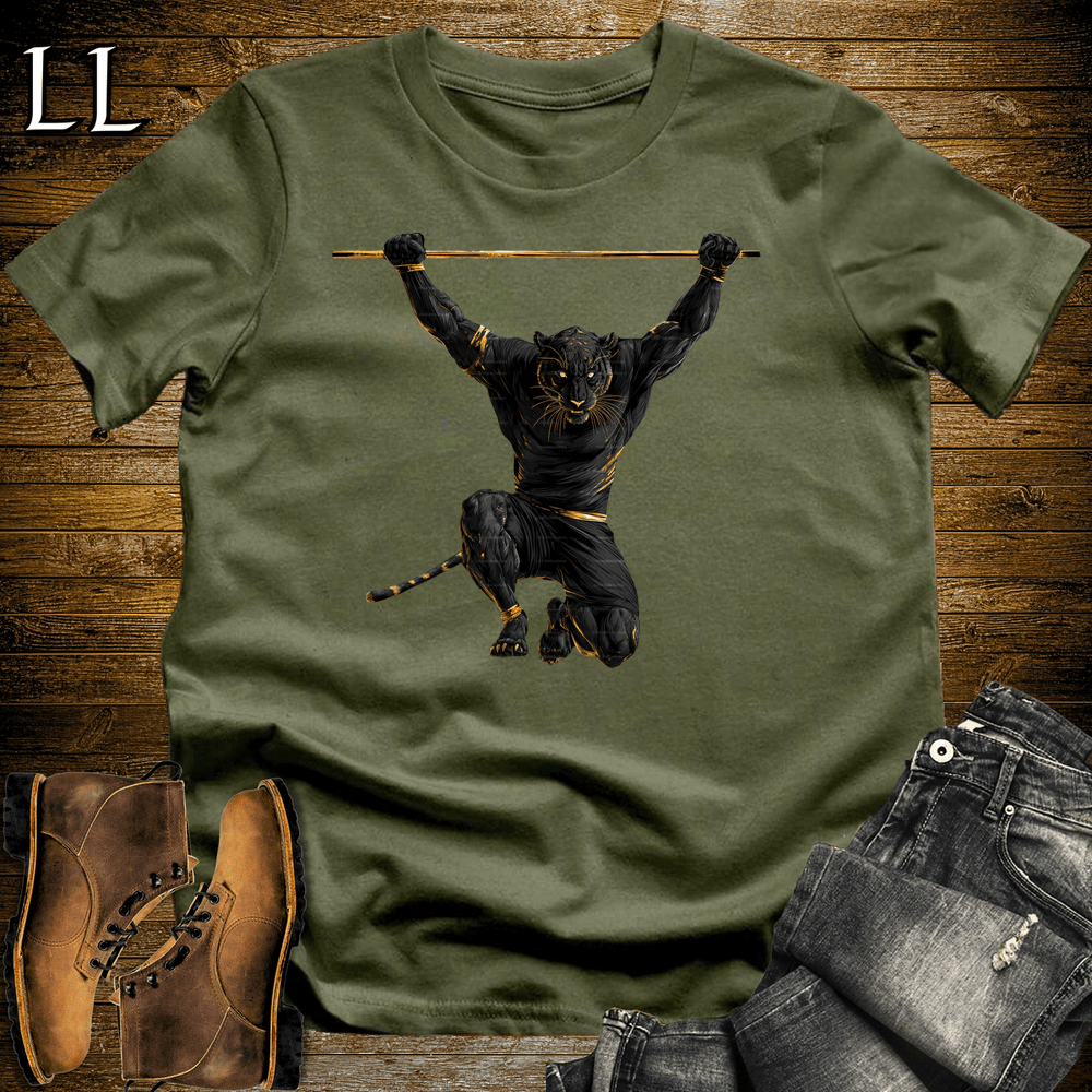 Gym Beast Pull Up Black Tiger Military Green | Tiger Gym Shirt
