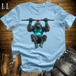 Gym Beast Pullup Aqua Gorilla Light Blue | Strength Tee