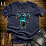 Gym Beast Pullup Aqua Gorilla Navy | Strength Tee
