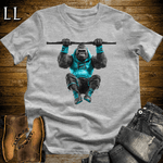 Gym Beast Pullup Aqua Gorilla Sport Grey | Strength Tee