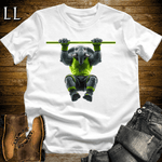 Pullup Green Elephant White | Back Strength Tee