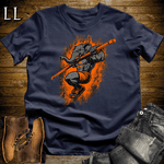 Gym Beast Pullup Orange Elephant Navy | Gym Strength Shirt