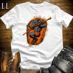 Gym Beast Pullup Orange Elephant White | Gym Strength Shirt