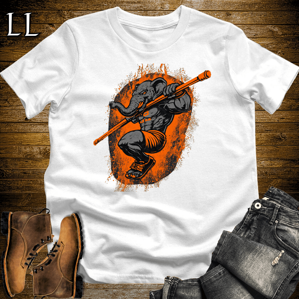 Gym Beast Pullup Orange Elephant - White - LegacyLayers