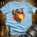 Gym Beast Pullup Orange Gorilla Light Blue | Strength Training Tee