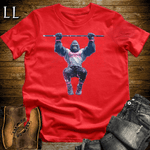 Gym Beast Pullup Pink Gorilla Red | Gym Beast Tee