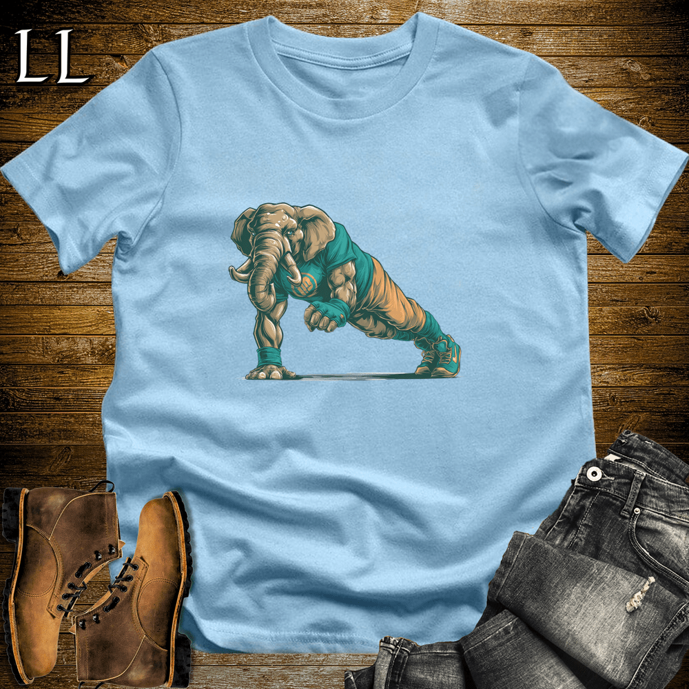 Gym Beast Pushup Aqua Elephant - Light Blue - LegacyLayers