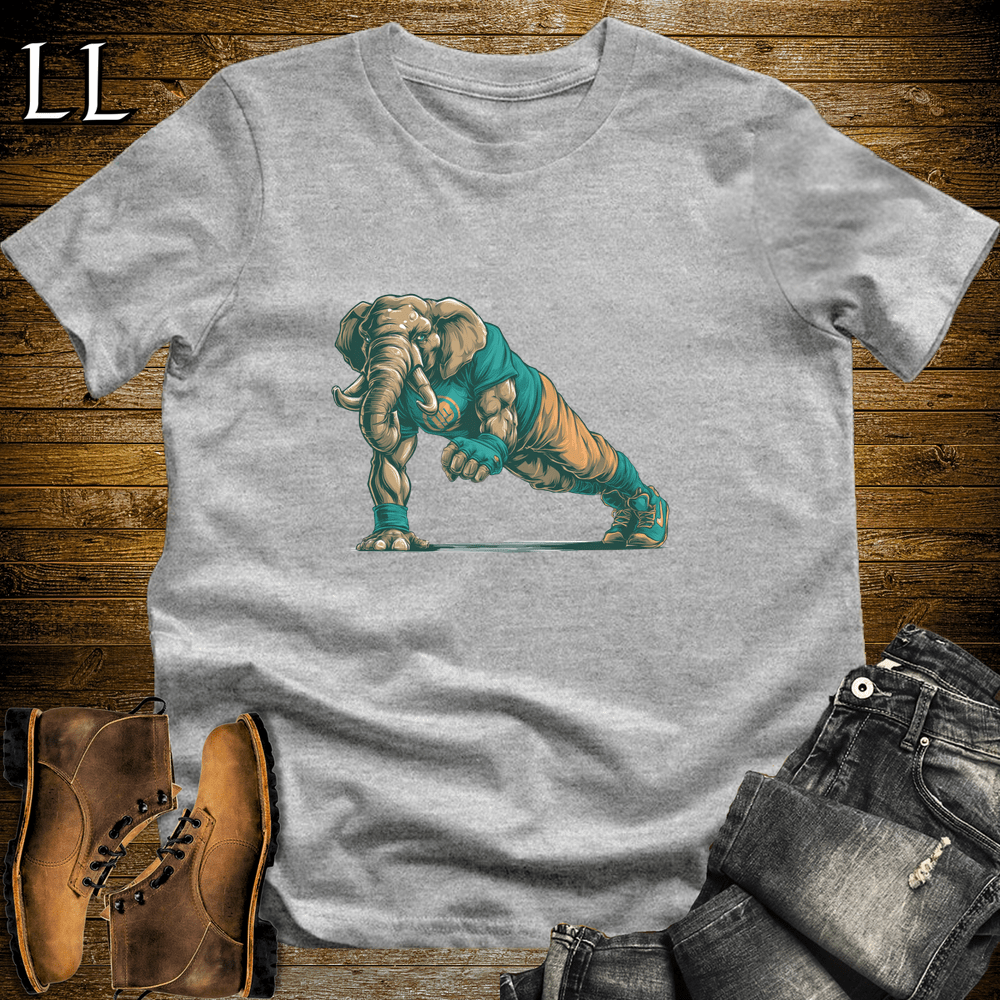 Gym Beast Pushup Aqua Elephant Sport Grey | Pushup Aqua Elephant Gym Beast Tee