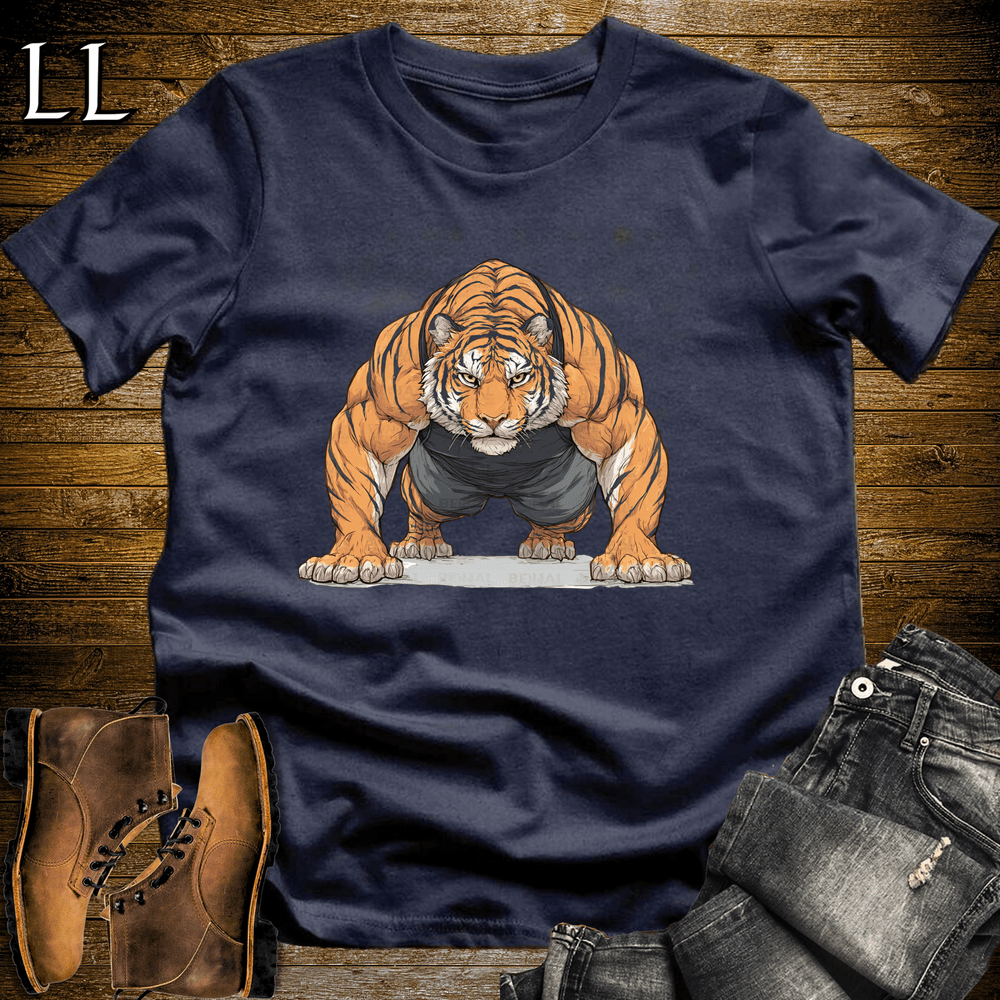 Gym Beast Pushup Bengal Tiger Navy | Pushup Bengal Tiger Gym Beast Tee