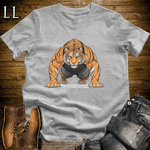 Gym Beast Bengal Tiger Pushup Sport Grey | Upper Body Tee