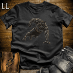 Gym Beast Black Tiger Pushup Black | Gym Strength Tee