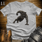 Gym Beast Pushup Black Tiger Sport Grey | Gym Strength Shirt