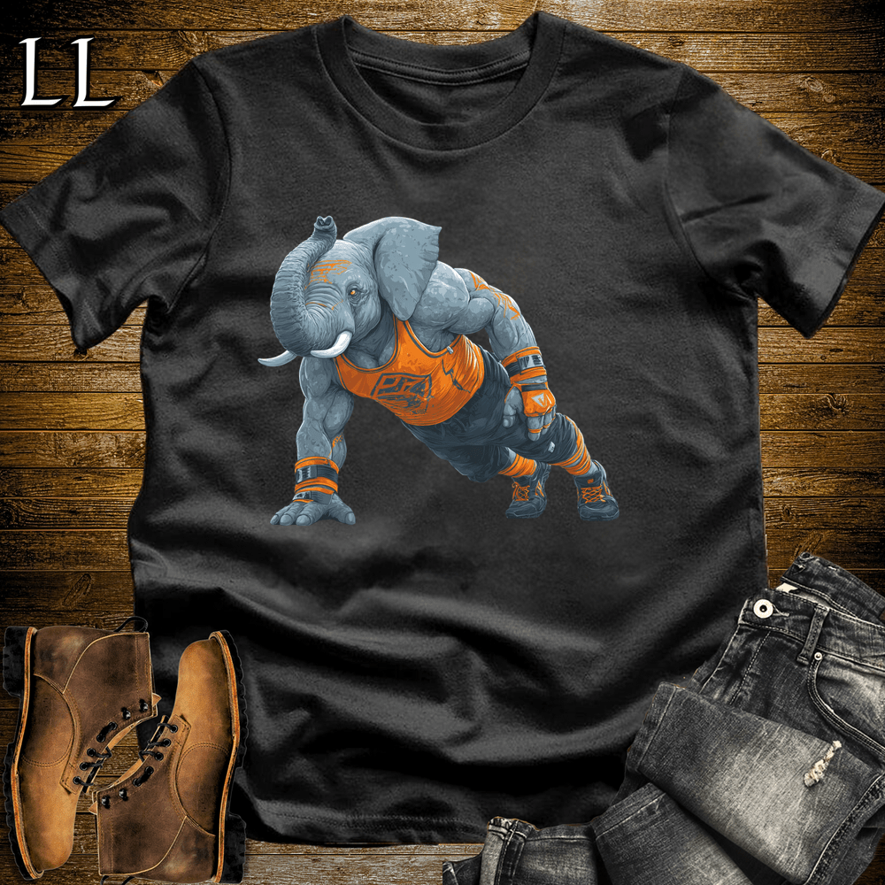 Gym Beast Pushup Orange Elephant - Black - LegacyLayers