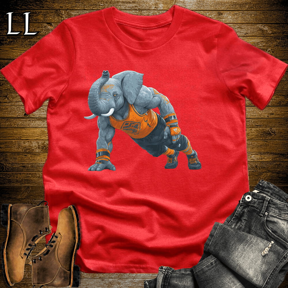 Gym Beast Pushup Orange Elephant - Red - LegacyLayers