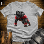 Gym Beast Pushup Red Elephant Sport Grey | Gym Strength Tee