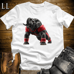 Gym Beast Pushup Red Elephant White | Gym Strength Tee
