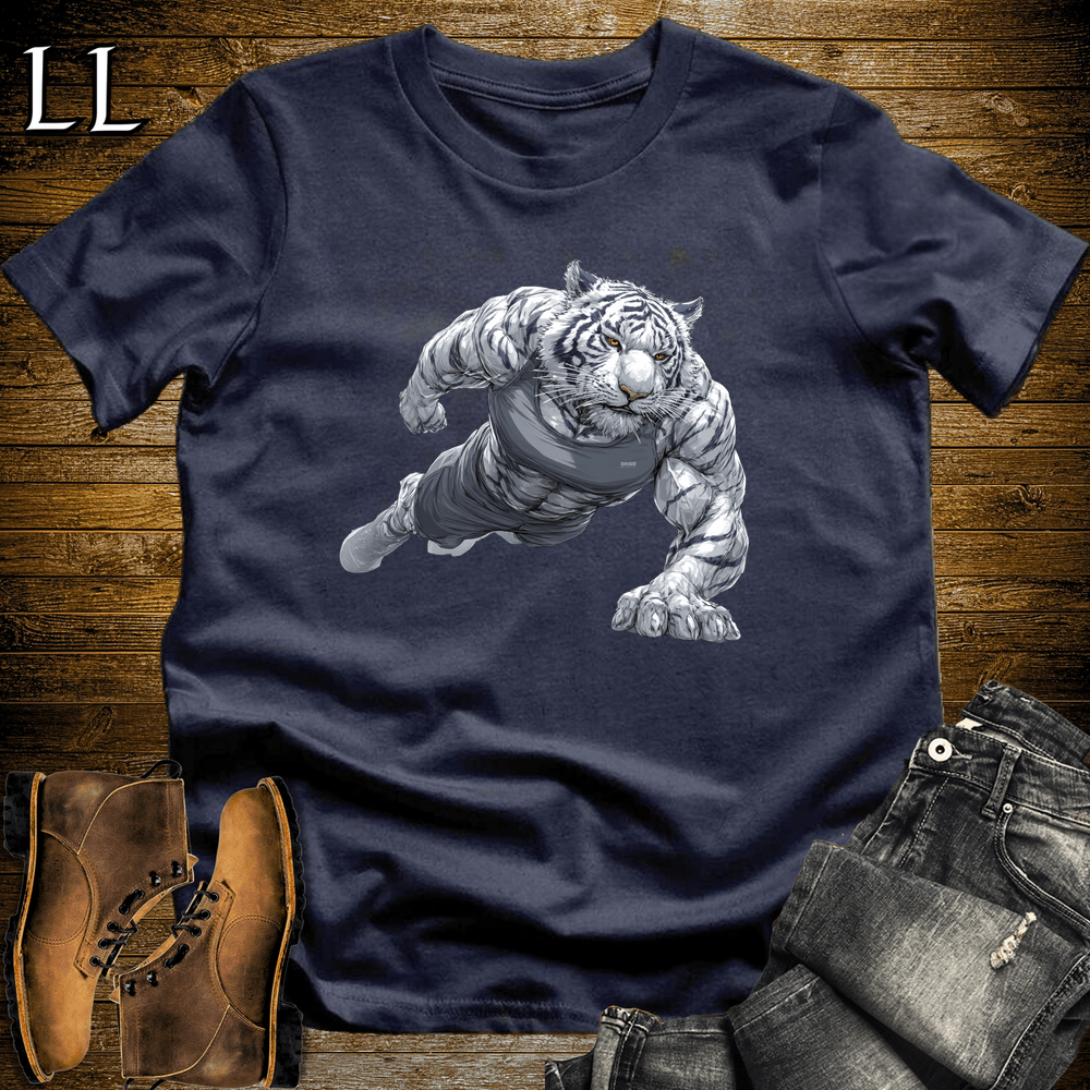 Gym Beast Pushup Siberian Tiger Navy | Strength Tee
