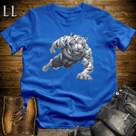 Gym Beast Pushup Siberian Tiger Royal Blue | Strength Tee